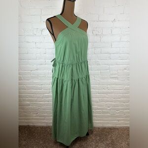 Madewell Mint Green Crossback Maxi Dress